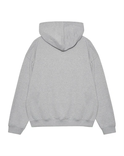 Halo - Graphic Boxy Hoodie - Light Grey Melange